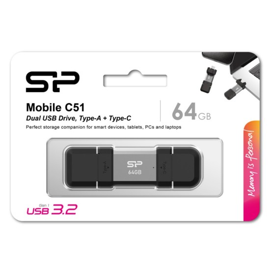 SILICON POWER USB Flash Drive C51, 64GB