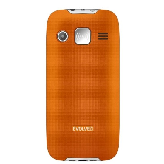 EVOLVEO EasyPhone XR, κινητό τηλέφωνο για ηλικιωμένους με βάση φόρτισης, πορτοκαλί
