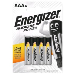 Αλκαλική μπαταρία Εnergizer Alkaline Power ΑΑA-LR03, σε blister 4 τεμαχίων.