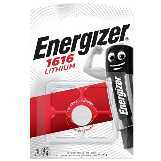Μπαταρία λιθίου (κουμπί) Energizer CR1616, σε blister 1 μπαταρίας.