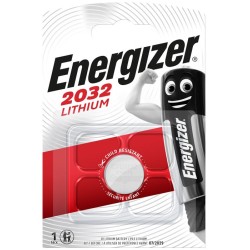 Μπαταρία λιθίου (κουμπί) Energizer CR2032, σε blister 1 μπαταρίας. Μπαταρία λιθίου (κουμπί) Energizer CR2032, σε blister 1 μπαταρίας.