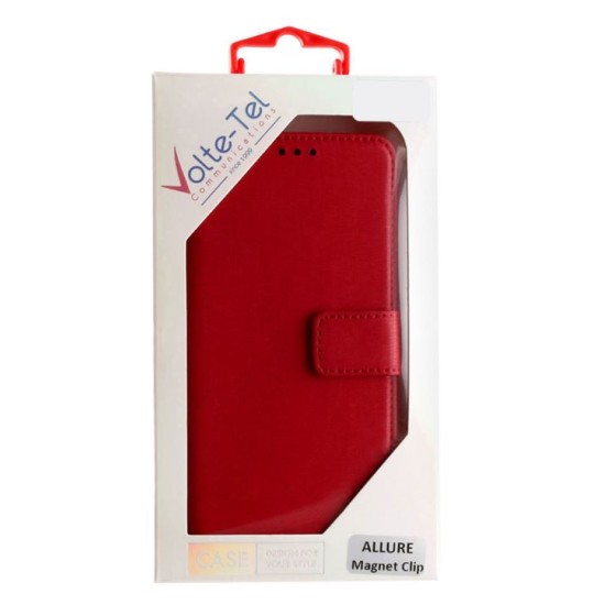 VOLTE-TEL ΘΗΚΗ SAMSUNG A17 4G A175/A17 5G A176/M17 5G ALLURE MAGNET BOOK STAND CLIP RED