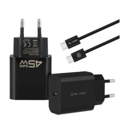 Blavec Wall charger BC-7 GaN4 - Type C - PD QC 45W 3A with Type C to Type C cable black