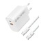 Blavec Wall charger BC-2 - USB + Type C  cable (TCBC2-UCW20+CC) white