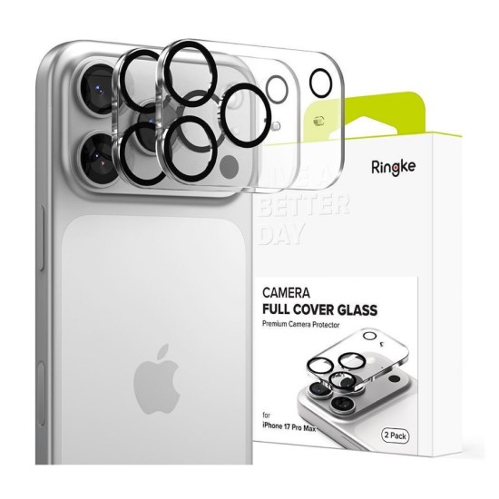 Tempered Glass Τζαμάκι Κάμερας iPhone 16 Pro/ 16 Pro Max/ 17 Pro/ 17 Pro Max Μαύρο (2 τεμ)