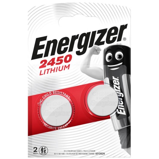 ENERGIZER BATTERIES CR2450/2TEM LITHIUM COIN