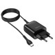 Phone charger Hoco USB A 2A 10W + cable USB A to USB C N2 black