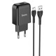 Phone charger Hoco USB A 2A 10W + cable USB A to USB C N2 black