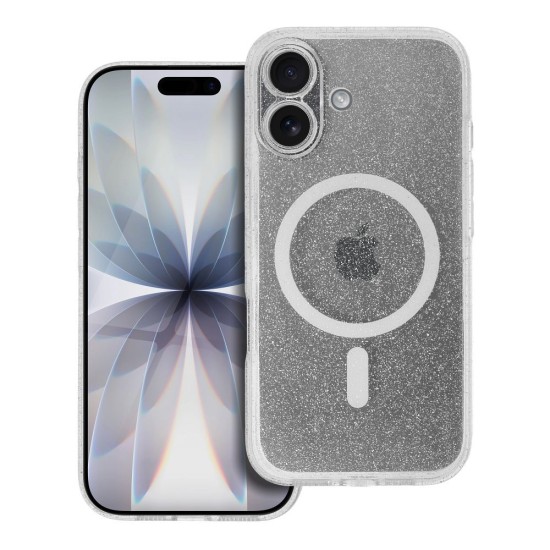 CLEAR MAG COVER case with camera protection MagSafe for IPHONE 17 transparent glitter