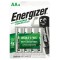 Επαναφορτιζόμενη μπαταρία Εnergizer ΑΑ-HR6 Power Plus, σε blister 4 τεμαχίων.