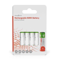 Επαναφορτιζόμενες μπαταρίες ΑΑ Νi-MH 2000 mAh 1.2V Ready to use, σε blister 4 μπαταριών. Επαναφορτιζόμενες μπαταρίες ΑΑ Νi-MH 2000 mAh 1.2V Ready to use, σε blister 4 μπαταριών.