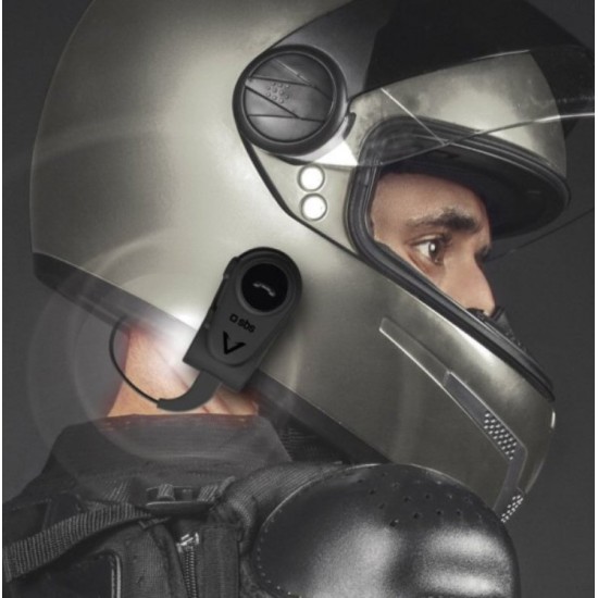 SBS TEEARSETMONOMOTOBTK mono wireless headset for motorcycle helmet - black