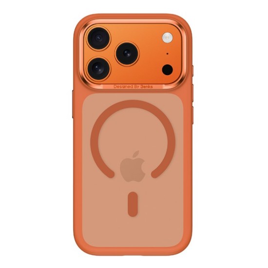 Benks Magnetic Mist Case Metal Frame (A069) for Iphone 17 Pro orange (Camera Control Button)