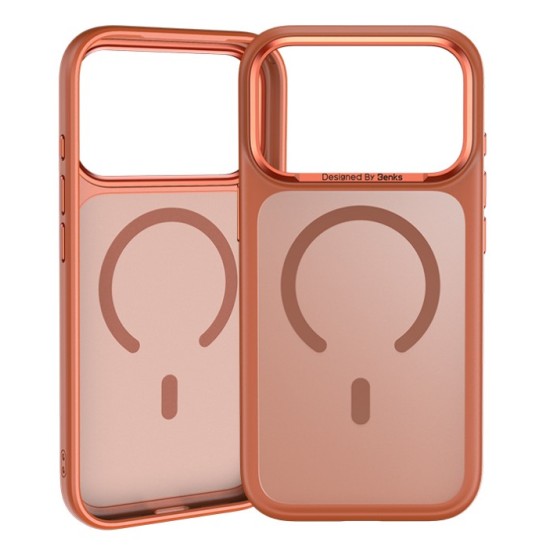 Benks Magnetic Mist Case Metal Frame (A069) for Iphone 17 Pro orange (Camera Control Button)