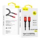 Blavec Cable Raptor braided - Type C to Lightning - PD 20W 2,4A 2 metres Apple CarPlay black-red
