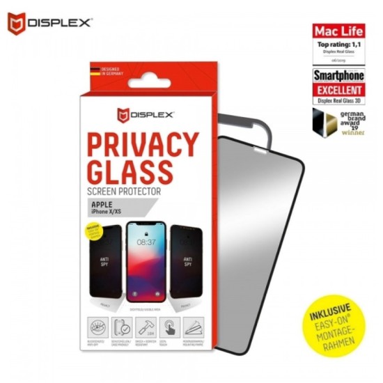 Displex Real glass 3D Apple iPhone X/XS/11 PRO Privancy With Applicator