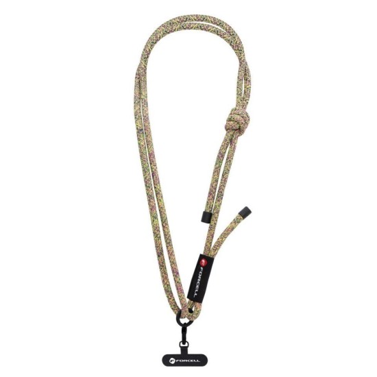 FORCELL F-DESIGN S10X165 crossbody phone lanyard with adjustable length green pink purple