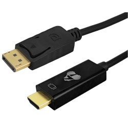 POWERTECH καλώδιο DisplayPort σε HDMI CAB-H185, 4K/30Hz, 21.6 Gbps, 3m, μαύρο