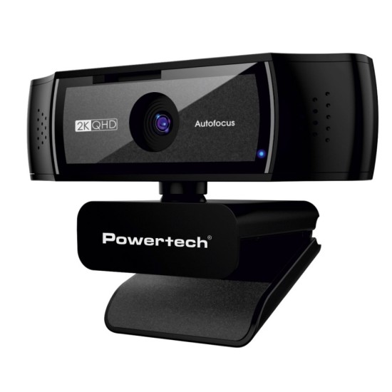 POWERTECH web camera PT-1428, 5MP, 2K QHD, αυτόματη εστίαση, 1.5m, μαύρη