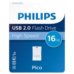 Philips Pico 16GB USB 2.0 Stick Λευκό