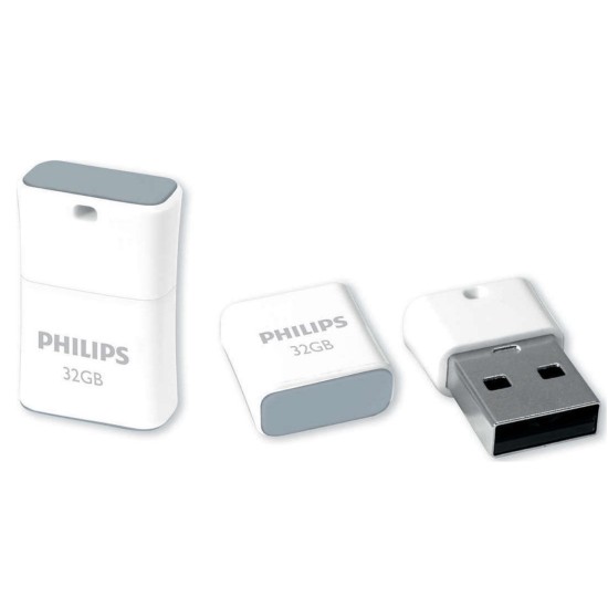 Philips Pico 32GB USB 2.0 Stick Γκρι