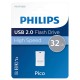 Philips Pico 32GB USB 2.0 Stick Γκρι