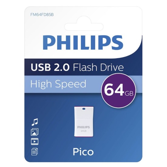 Philips Pico 64GB USB 2.0 Purple