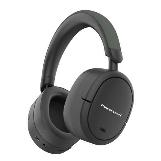 POWERTECH headphones PT-1462, ενσύρματα & ασύρματα, ANC & ENC, 40mm, 300mAh, μαύρα