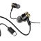 USAMS earphones με μικρόφωνο US-SJ482, USB-C σύνδεση, Φ10mm, 1.2m, μαύρα
