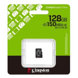 KINGSTON SDCS3/128GBSP CANVAS SELECT PLUS GEN3 128GB MICRO SDXC 150MB/S A1 KINGSTON SDCS3/128GBSP CANVAS SELECT PLUS GEN3 128GB MICRO SDXC 150MB/S A1