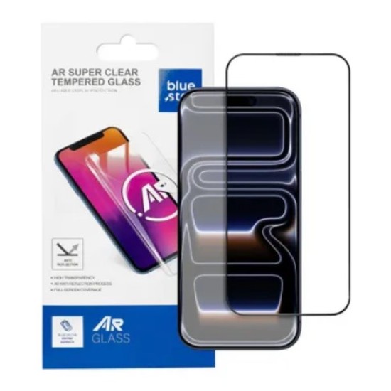 Tempered glass for iPhone 17 Blue Star 5D AR black