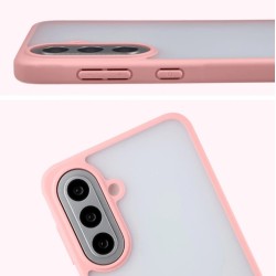 Bizon Angelo Pack Samsung Galaxy A57 5G, smoky with a light pink frame