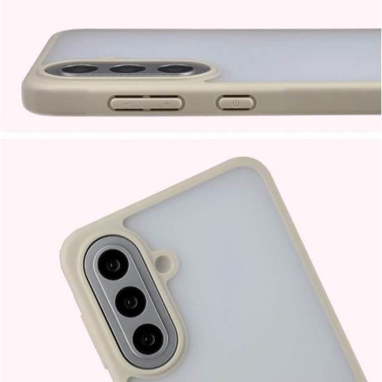 Bizon Angelo Pack Samsung Galaxy A57 5G, smoky with a beige frame