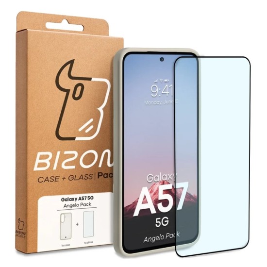 Bizon Angelo Pack Samsung Galaxy A57 5G, smoky with a beige frame