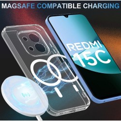Case for Xiaomi Redmi 15C Clear Case 2 mm Mag Cover compatible with MagSafe transparent