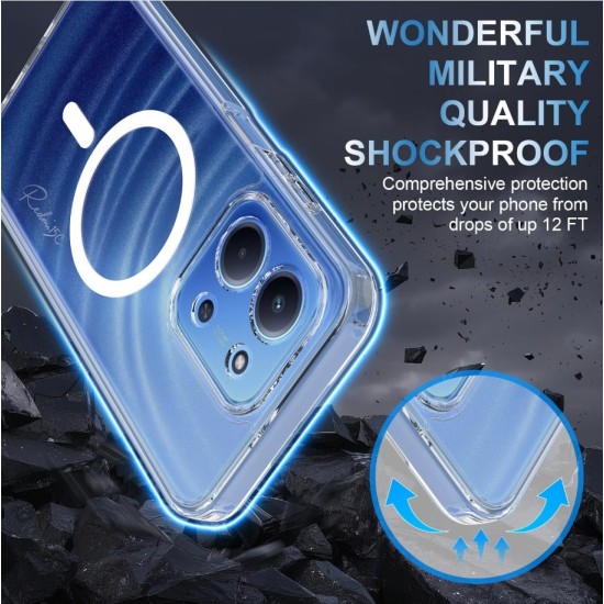 Case for Xiaomi Redmi 15C Clear Case 2 mm Mag Cover compatible with MagSafe transparent
