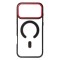 Case for iPhone 17 PRO MAX Color Edge Mag Cover compatible with MagSafe black-red