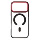 Case for iPhone 17 PRO MAX Color Edge Mag Cover compatible with MagSafe black-red