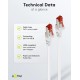 GOOBAY καλώδιο δικτύου 93508, CAT 6 S/FTP, copper, 250MHz, 30m, λευκό GOOBAY καλώδιο δικτύου 93508, CAT 6 S/FTP, copper, 250MHz, 30m, λευκό