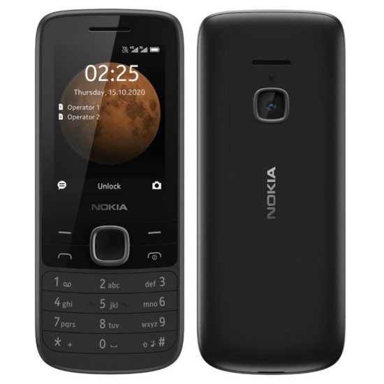 Nokia 225 4G Dual SIM Κινητό με Κουμπιά Μαύρο
