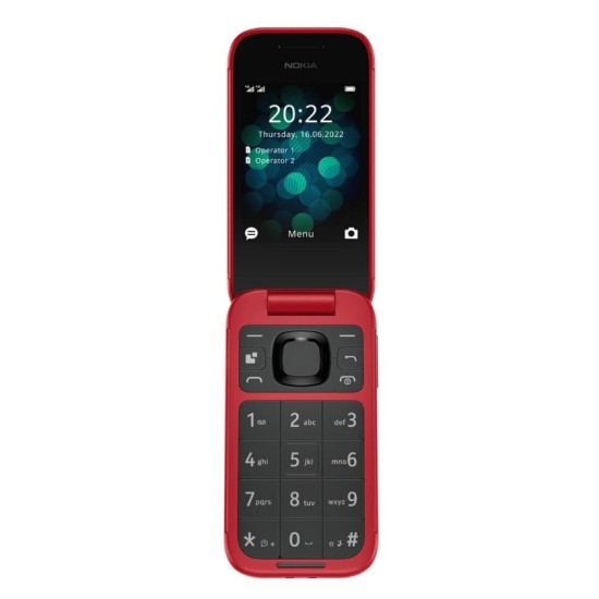 Nokia 2660 Flip Dual SIM Κινητό με Κουμπιά Κόκκινο