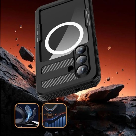 Shellbox MARS IP68 Waterproof MagSafe Case - Αδιάβροχη Θήκη Black Samsung Galaxy S26 Shellbox MARS IP68 Waterproof MagSafe Case - Αδιάβροχη Θήκη Black Samsung Galaxy S26