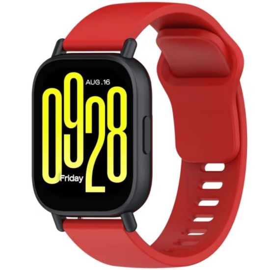 Bizon Strap Watch Silicone Xiaomi Redmi Watch 5 Lite / 5 Active red Bizon Strap Watch Silicone Xiaomi Redmi Watch 5 Lite / 5 Active red