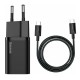 Baseus Γρήγορος Φορτιστής Τοίχου Super Si 1C USB Type-C 25W PD 3A 1m Μαύρο