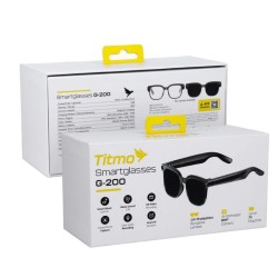 Smart AI glasses with music and recording, black glass, TITMO G-200, black Smart AI glasses with music and recording, black glass, TITMO G-200, black
