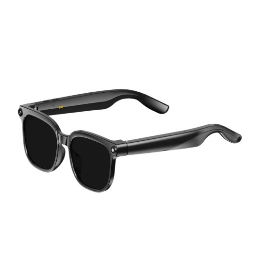 Smart AI glasses with music and recording, black glass, TITMO G-200, black