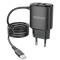 Φορτιστής Dudao charger 2x USB with built-in USB Type C cable 12 W (A2ProT black) Μαύρο