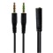 AWEI καλώδιο 3.5mm θηλυκό σε 2x 3.5mm αρσενικό AUX-002, 0.20m, μαύρο