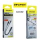 AWEI καλώδιο 3.5mm θηλυκό σε 2x 3.5mm αρσενικό AUX-002, 0.20m, μαύρο