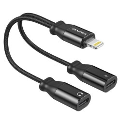 Awei αντάπτορας Lightning σε 2x Lightning CL-72, 2A, Μαύρο